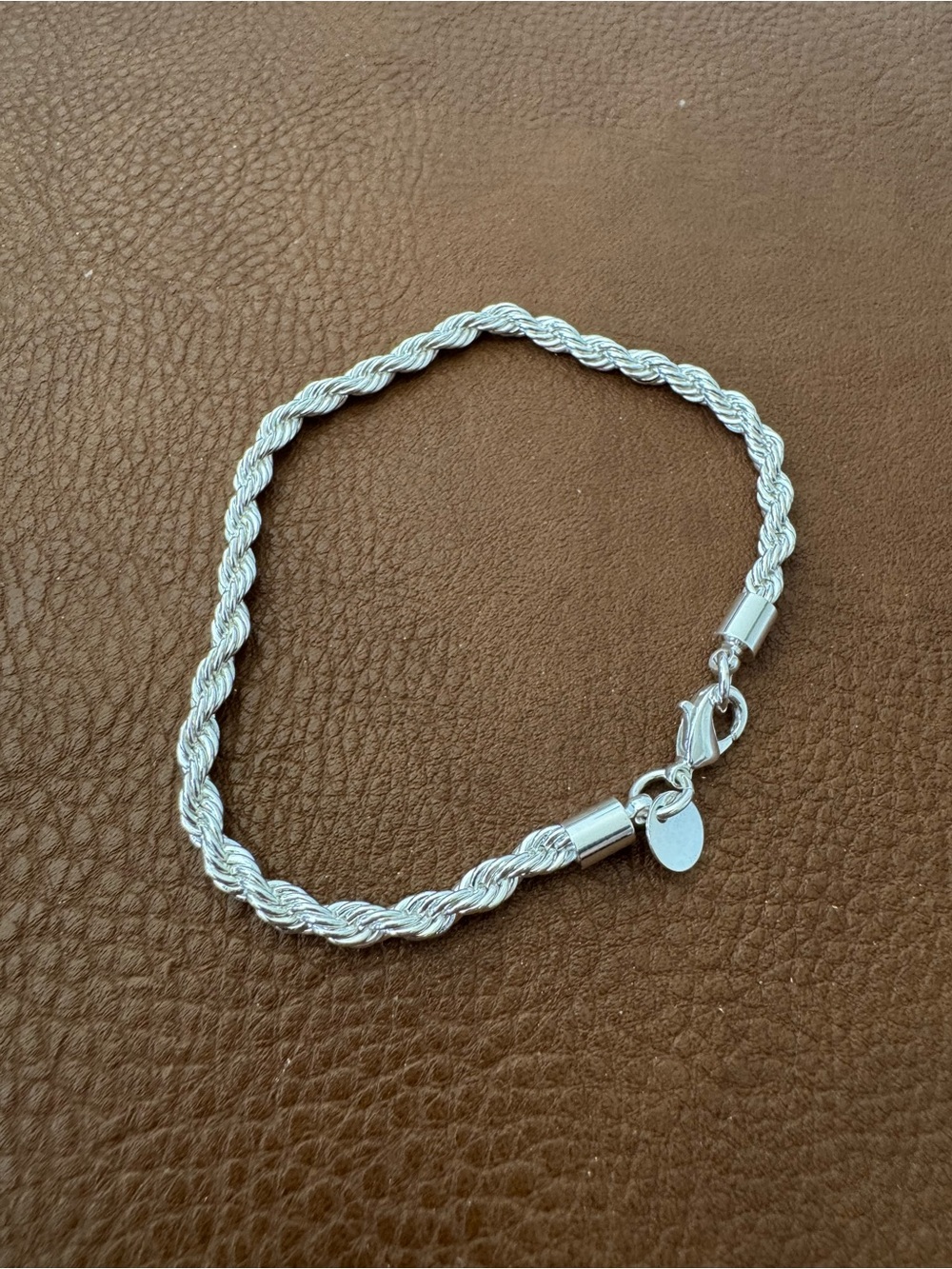Classic Silver Rope Chain Bracelet - Women
